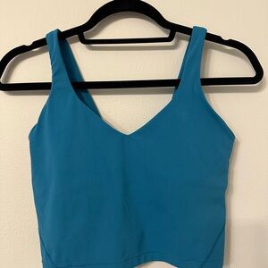 Lululemon Blue V-Neck Crop Top size 4